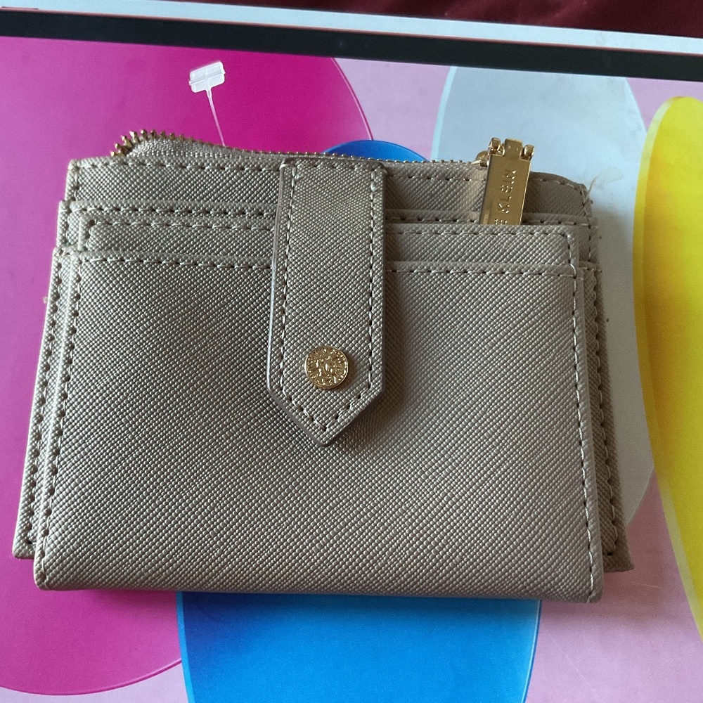 Anne Klein Beige Folded Wallet